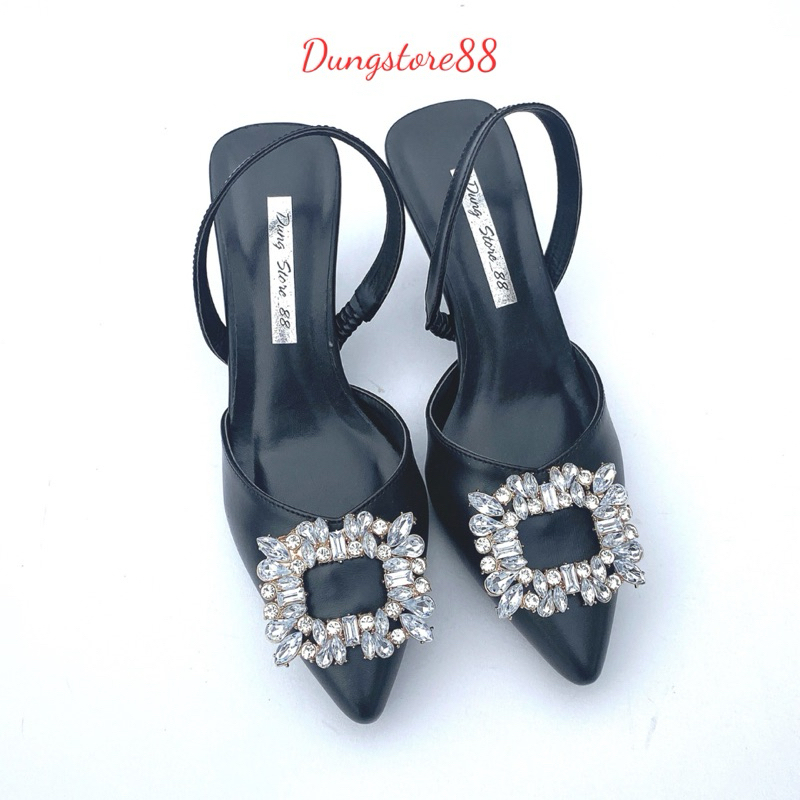 Giày cao gót DUNGSTORE88 bít mũi cao 5 phân