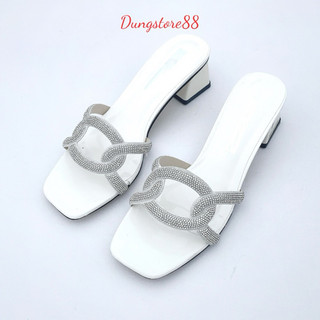Guốc cao gót dungstore88 quai đá gót vuông cao 5 phân