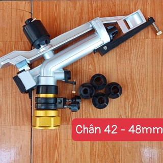 Súng tưới phun mưa cánh đập bán kính lớn chân 42 -48mm kim loại lõi đồng