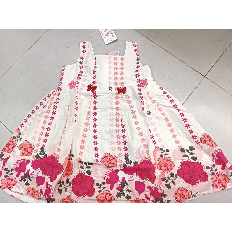 Đầm xòe bông chân bé gái - Made in Thailand