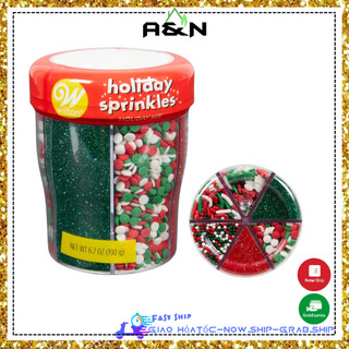 Hạt trang trí Wilton Holiday Christmas mix 6 loại