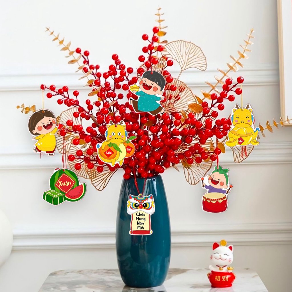 Đồ Chơi Tô Màu Gỗ - Bộ Kit DIY Tự Vẽ và Làm Đồ Trang Trí Tết - Lalala Baby