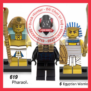KF minifigures mô hình nhân vật Ai Cập cổ đại Vua Pharaoh chiến binh Ai Cập Thần Anubis