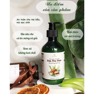 Kem xả tóc dừa nha đam thảo dược - Dưỡng ẩm, dưỡng tóc khoẻ không khô xơ, hỗ trợ giảm rụng tóc hiệu quả