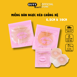 Miếng dán ngực ti nhũ hoa silicon tàng hình cao cấp không lộ viền siêu dính (môt cặp) dùng được nhiều lần ZUTY 3232
