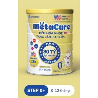 Sữa bột Metacare Opti 0+ tiêu hóa khỏe, tăng cân, cao lớn 800gr (date mới)