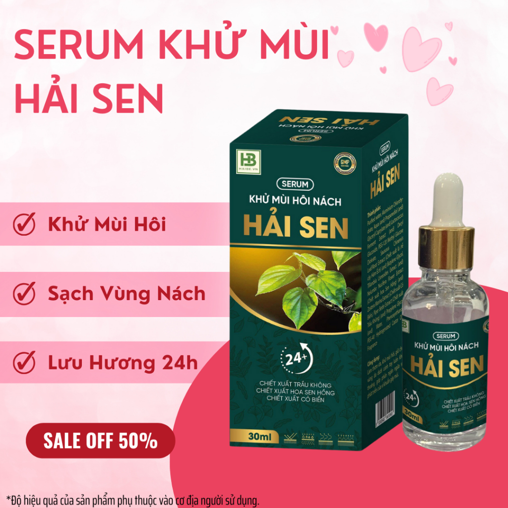Serum Khử Mùi Hôi Nách HẢI SEN - Khử Mùi Hôi Chân Làm Sạch Vùng Nách, Giúp Vùng Nách Khô Thoáng