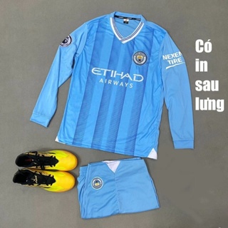 Bộ quần áo bóng đá Real Madrid, M*U đỏ, Mancity dài tay Sân nhà