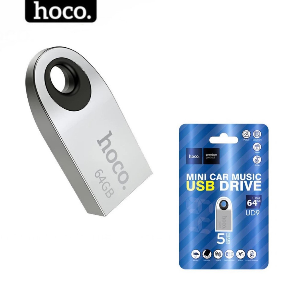 Usb 2.0 chính hãng Hoco 64gb 32gb 16gb 8gb 4gb siêu nhỏ mini đầu móc chìa khóa cho laptop pc oto ô tô loa ...