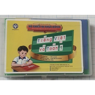 Bộ thực hành toán và tiếng Việt lớp 1 hộp nhựa .