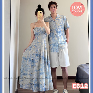[LoviCouple] Đồ Đôi - Áo cặp váy sơ mi đôi XANH DƯƠNG - Có Video