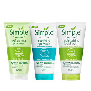 Sữa rửa mặt simple / gel rửa mặt simple cho da mụn/ da nhạy cảm 150ml