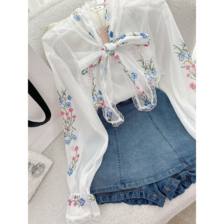Set áo croptop chân váy hoa