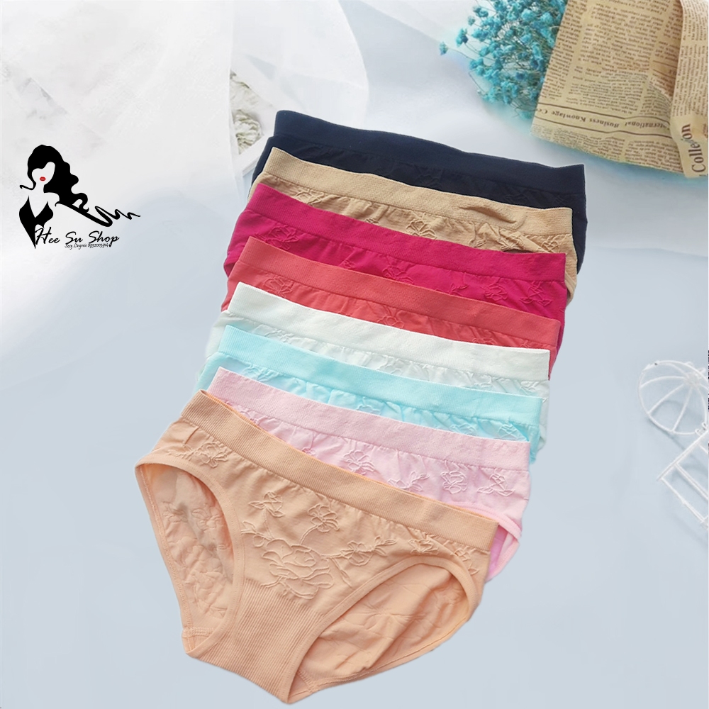 Set 5 quần lót dệt kim thể thao 9053  free size dưới 55kg