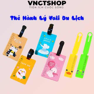 Thẻ hành lý name tag vali du lịch vnctshop , thẻ tên treo gắn vali cute dễ thương