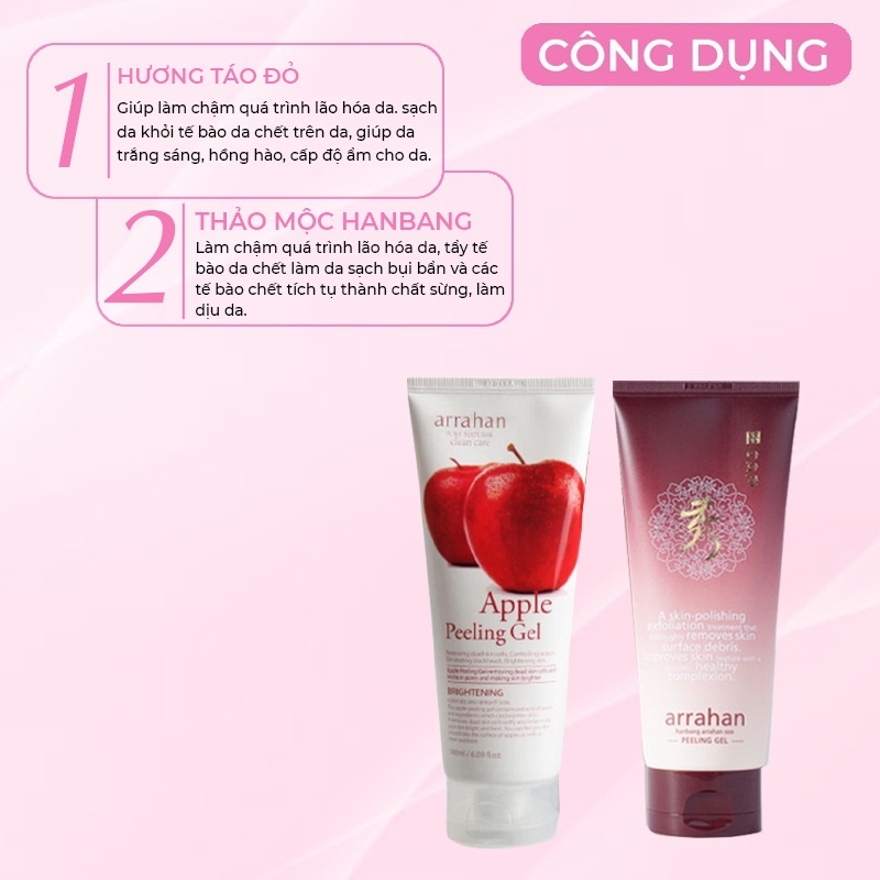 Tẩy Tế Bào Da Chết ARRAHAN Hàn Quốc 180ml Giúp Làm Sạch Và Làm Trắng Da