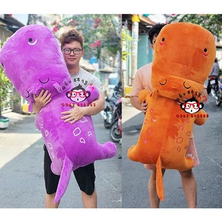 Gấu bông Hà mã hippo khủng long khổng lồ vải mịn bông gòn 100%