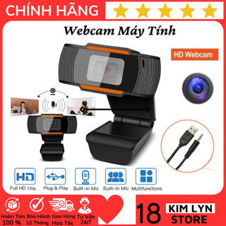 Webcam máy tính có mic hỗ trợ học online livestream và làm việc hình ảnh sắc nét - bảo hành 12 tháng