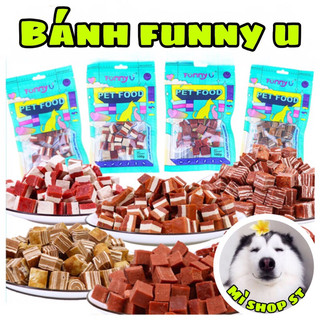 Bánh thưởng cho chó funnyu thịt viên nhiều hương vị gói 100g