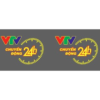 Tem VTV chuyển động 24h. tem dán xe tải, xe con (SL 1 đôi)