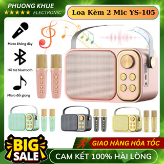 Loa Bluetooth Mini Karaoke Kèm Micro YS-105 và YS-103 - Âm thanh siêu hay , Bass cực đã tai - Thay đổi tone giọng