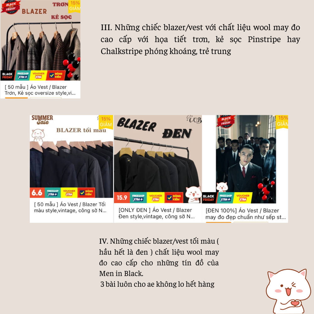 Áo Vest / Blazer oversize ,vintage, công sở Nhật,Hàn - secondhand  - -Lựa mẫu tại danh mục Blazer/Coat