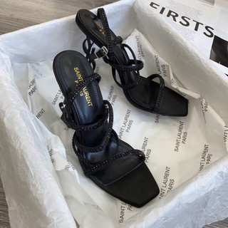 Sandal cao gót quay quấn fullbox bill
