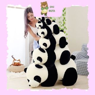 Thú Nhồi Bông Gấu Trúc - Gối Ôm Gấu Bông Gấu Trúc Panda Dễ Thương Đủ Size Lớn Và Nhỏ NUTA
