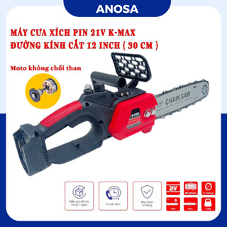 Máy Cưa Xích Dùng Pin K-MAX công suất 2000w chân pin phổ thông M21 đường kính cắt 12 inch