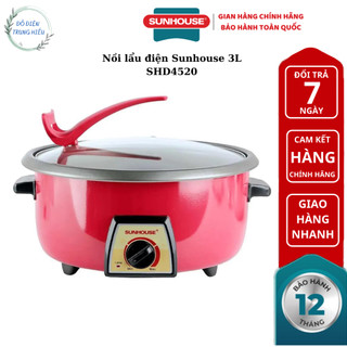 Nồi lẩu điện đa năng sunhouse shd4520 3l - bảo hành chính hãng 12 tháng