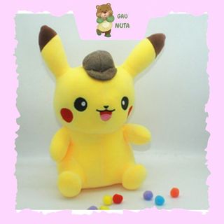 Thú nhồi bông hình pikachu đội mũ - gấu bông pikachu đội mũ dễ thương nuta