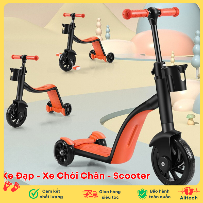 Xe chòi chân scooter cho bé phát triển kỹ năng vận động, xe trượt scooter