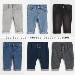 Quần jean dài mềm cho bé trai, bé gái HM săn sale 9-19kg