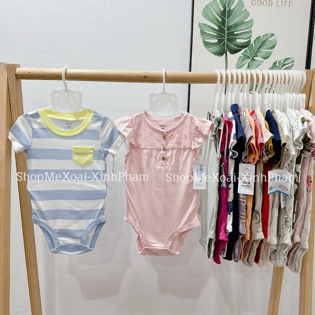 BODYSUIT CARTER, BODYCHIP CỘC TAY MIX HÃNG CHO BÉ TRAI/GÁI