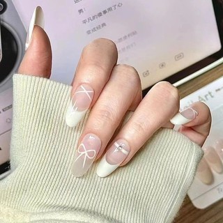 Sticker nơ đá đỏ đen dán móng / Sticker dán móng nơ có đá đỏ đen