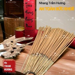 Nhang trầm hương nguyên chất, nhang thắp an toàn cao cấp, tự nhiên, không hóa chất, 1 hộp 100g