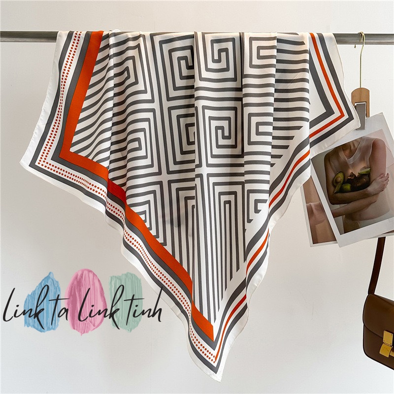 Khăn Lụa Vuông 90x90cm CAO CẤP - Khăn Choàng Bandana 90 cm - Khăn Vuông Lụa Turban Cuốn Bikini VẢI L