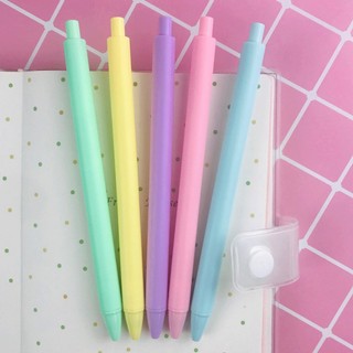 Bút bi bấm macaron vỏ nhiều màu ngòi 0.5mm dễ thương, Bút bi bấm màu mực đen ( có thể thay ruột )