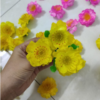 Hoa Mai, Hoa Đào Giả Trang Trí Tết, Túi 30 Bông Kèm Kẽm Trang Trí Ngày Tết VN98 Flowers