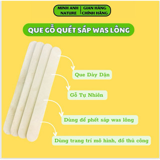 Que gỗ gạt sáp, phết sáp wax lông, que gỗ làm đồ thủ công handmade, que