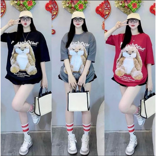Áo phông 3158 cotton khô form rộng chùm Mông
