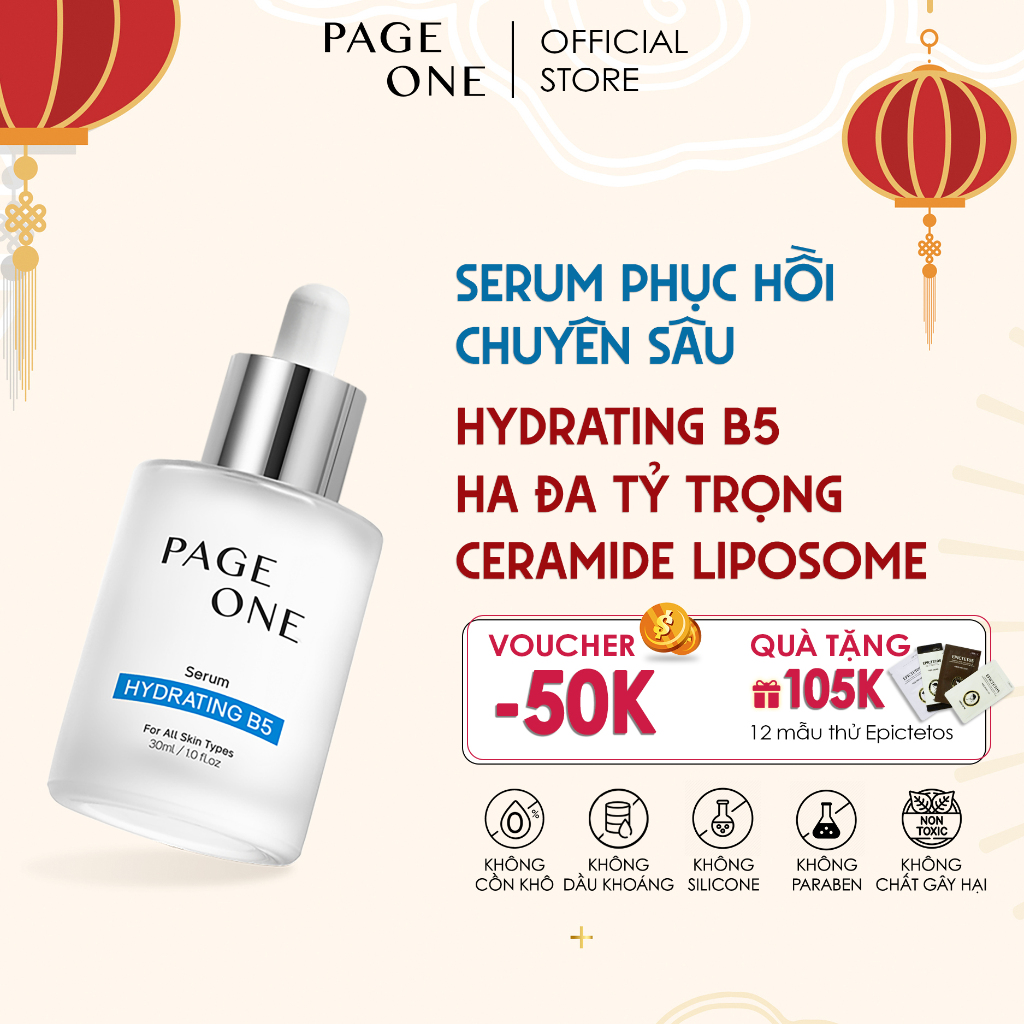 Serum B5 HA Đa Tỷ Trọng Cấp Ẩm Phục Hồi Và Tái Tạo Da Chuyên Sâu Page One 30ml