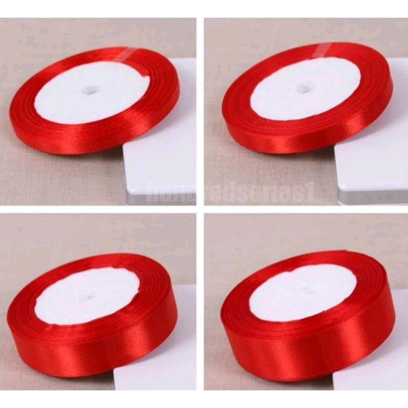 1 cuộn duy băng đỏ, vải lụa đẹp