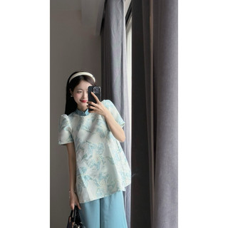 Set áo cách tân kèm quần lụa 2 màu