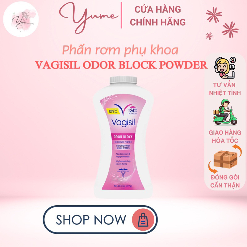 [Cóbill]Phấn rơm vệ sinh Vagisil 227g