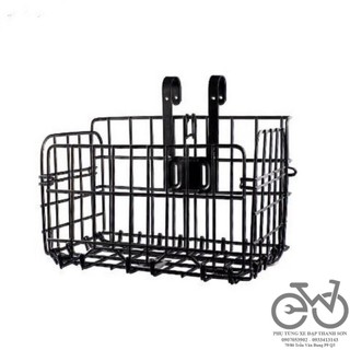 Giỏ xe đạp chất liệu thép sơn chống gỉ gấp gọn chắc chắn, tiện lợi, dễ lắp đặt