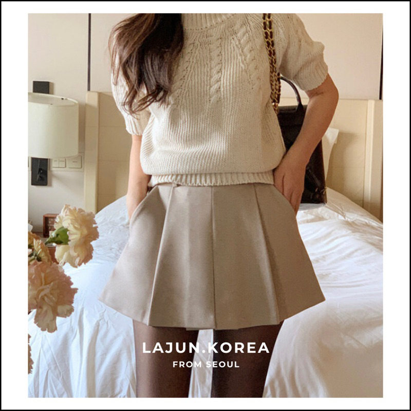 [LAJUN KOREA] Quần Váy Dạ Xoè Xếp Ly Better Tôn Dáng Hàn Quốc