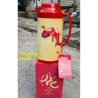Phích nước ( bình thủy ) 1 lít có nút nhấn Rạng Đông - 1040 TS