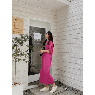 Váy maxi thun tăm Hàn hàng QC dài 120 cm