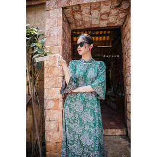 ÁO DÀI CÁCH TÂN GẤM HOA